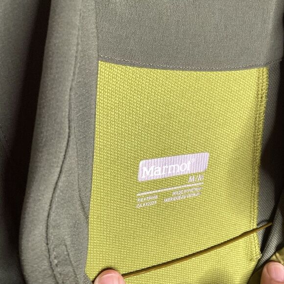 Mens Marmot Full zip Soft Shell jacket Medium‎ green - Picture 3 of 7
